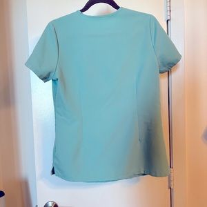 Figs Scrub Top Aqua XS